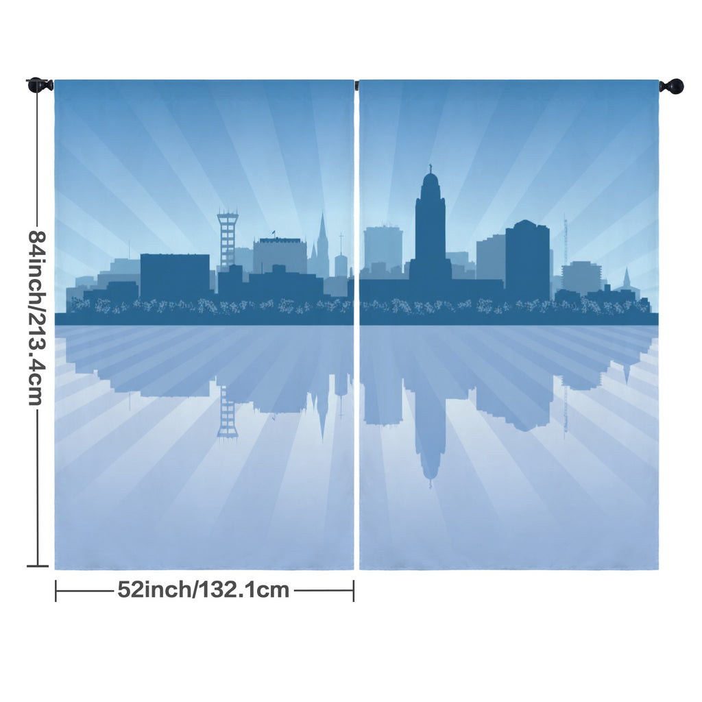 Hometown skyline 52 x 84 in Window Curtain Set