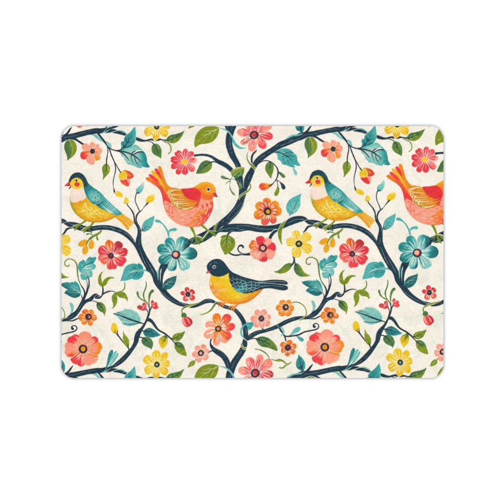 Floral Bird Welcome Doormat 23.6 x 15.7 in Doormat
