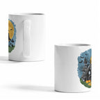 Spooky Tarot-Inspired Moon 11 oz White Ceramic Mug