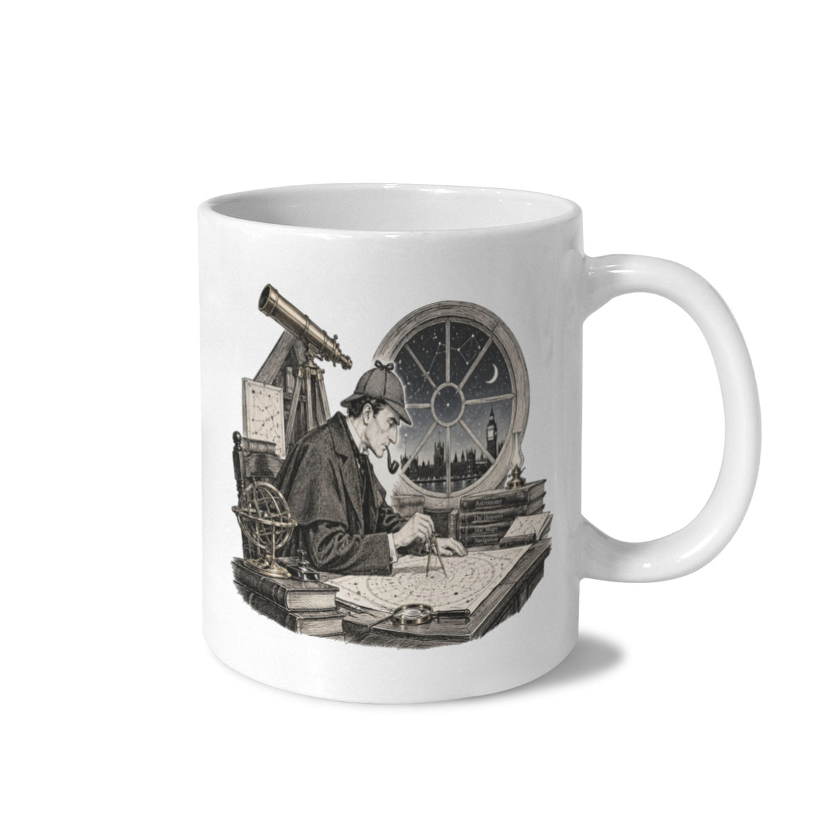 Paget Sherlock Attic Constellation Map 11 oz White Ceramic Mug