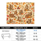 Squirrels 178cm x 140cm Rectangular Tablecloth 70x55inch (QUE)