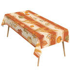 Wheat Stripe 178cm x 140cm Rectangular Tablecloth 70x55inch (QUE)