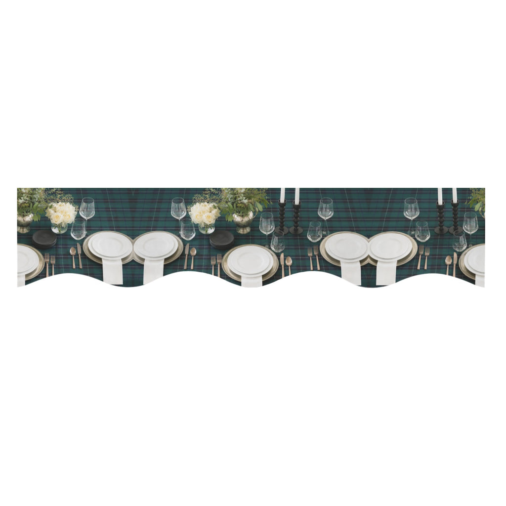 Tartan Ribbon Frieze & Brass Bells 200cm x 43.1cm Fireplace Cloth (QUE)