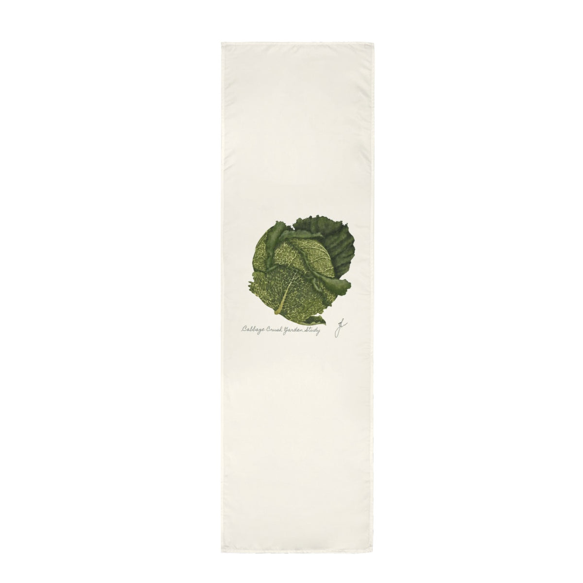 Cabbage Crush Garden Study 12 x 40 in Polyester Peach Skin Tapestry