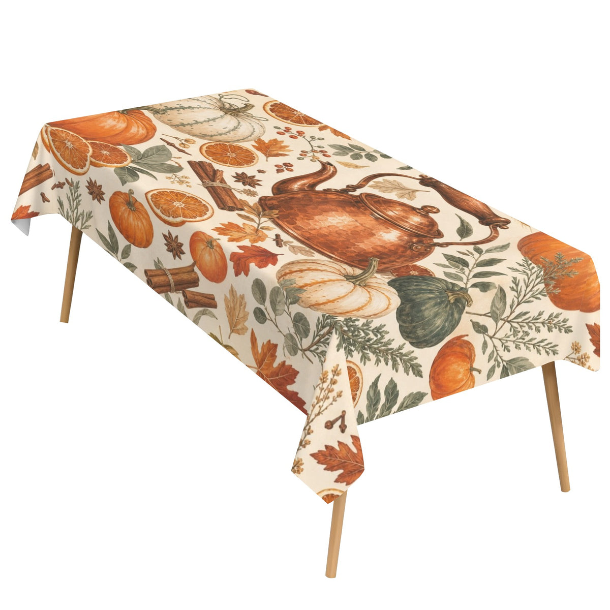 Copper Kettle 178cm x 140cm Rectangular Tablecloth 70x55inch (QUE)