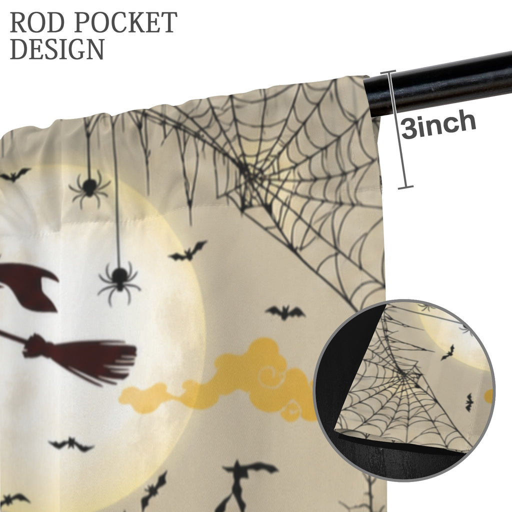 Moonlit Halloween Magic Forest 52 x 84 in Window Curtain Set
