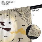 Moonlit Halloween Magic Forest 52 x 84 in Window Curtain Set