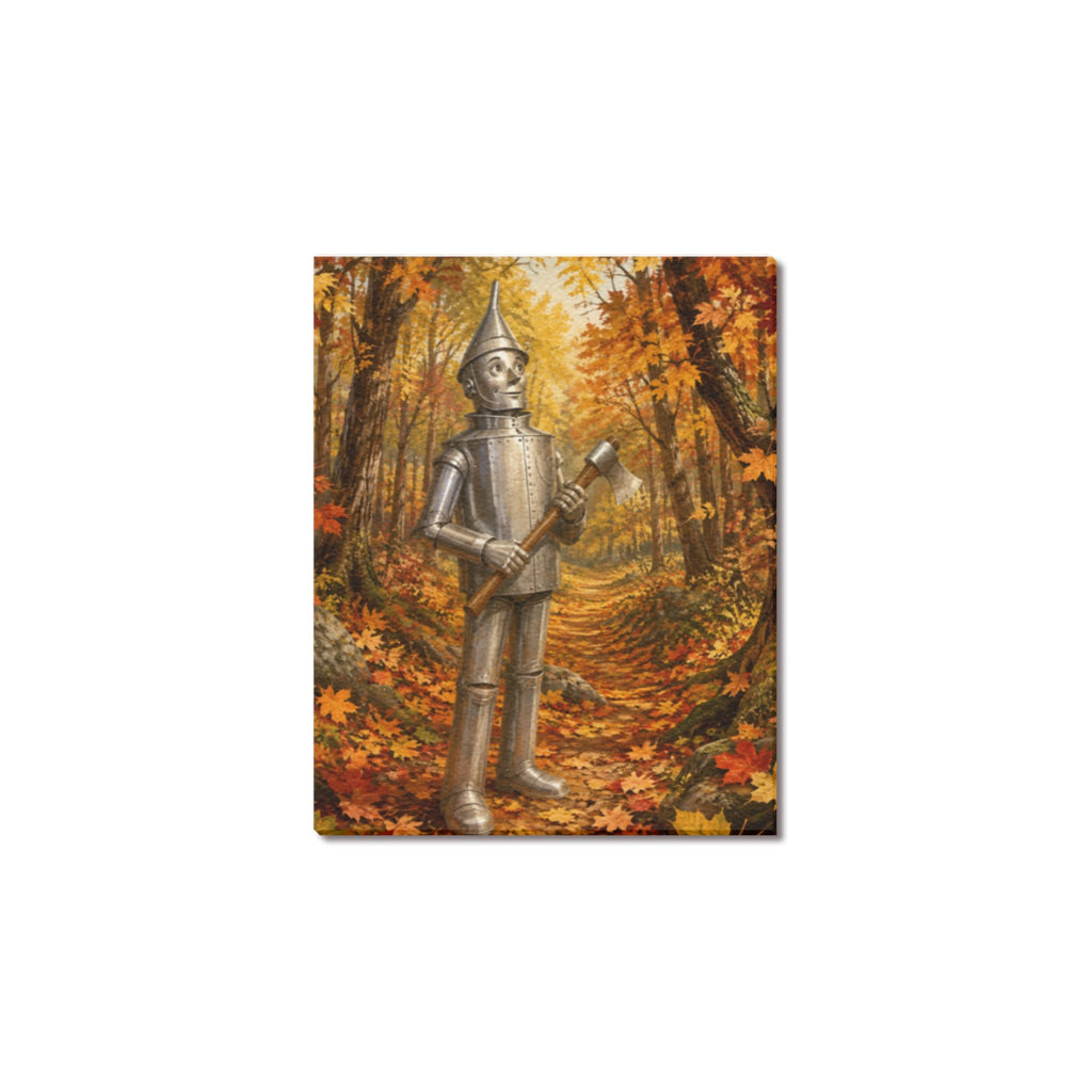 Denslow Tin Woodman Autumn Frame Canvas Print 8"x10"