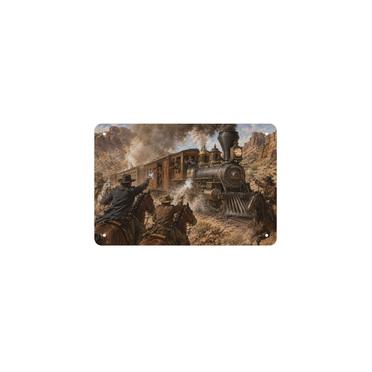 Great Train Robbery 12 x 8 in Metal Tin Sign