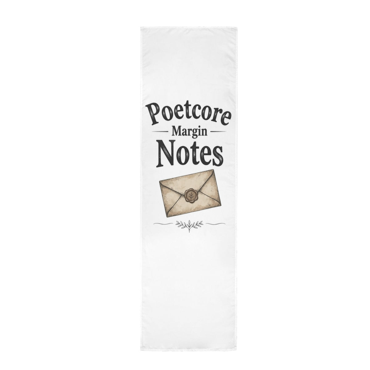 Poetcore Margin Notes 12 x 40 in Polyester Peach Skin Tapestry