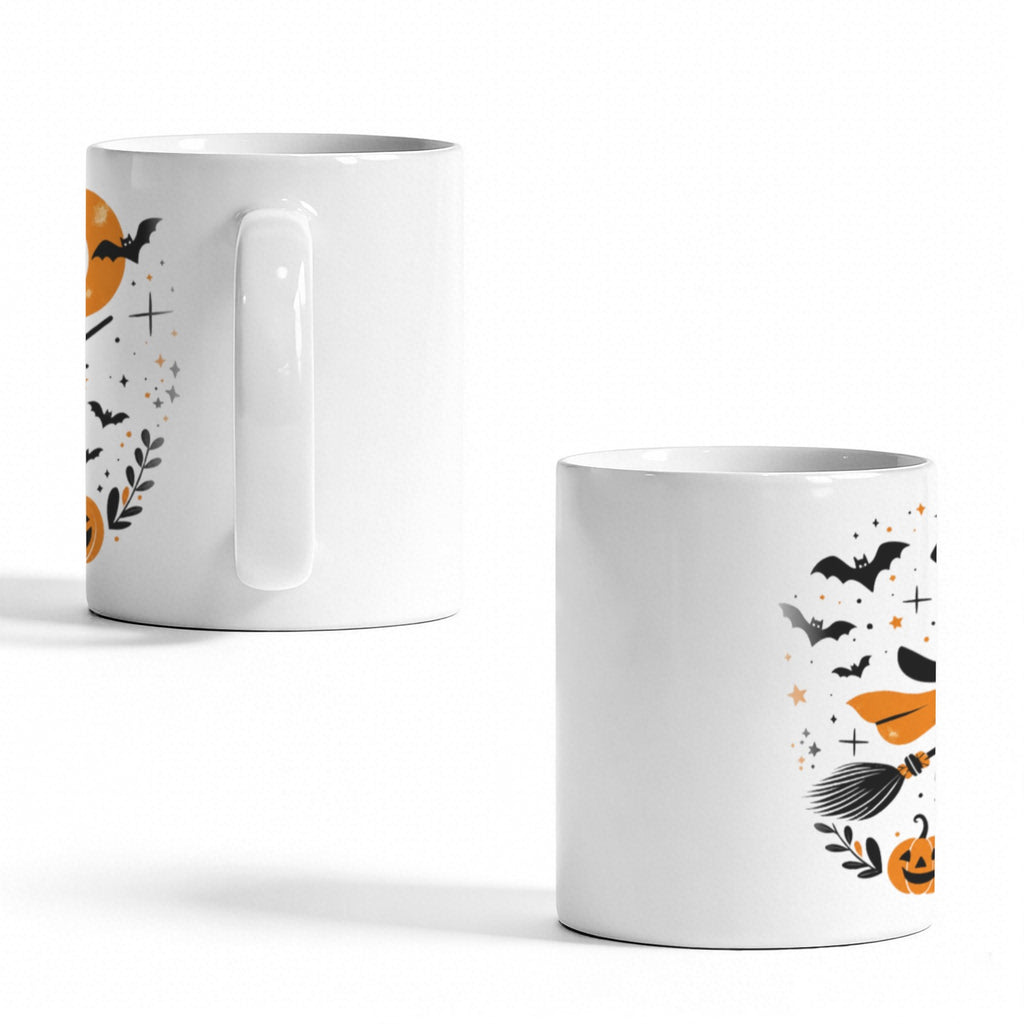 Witch's Moonlit Garden 11 oz White Ceramic Mug