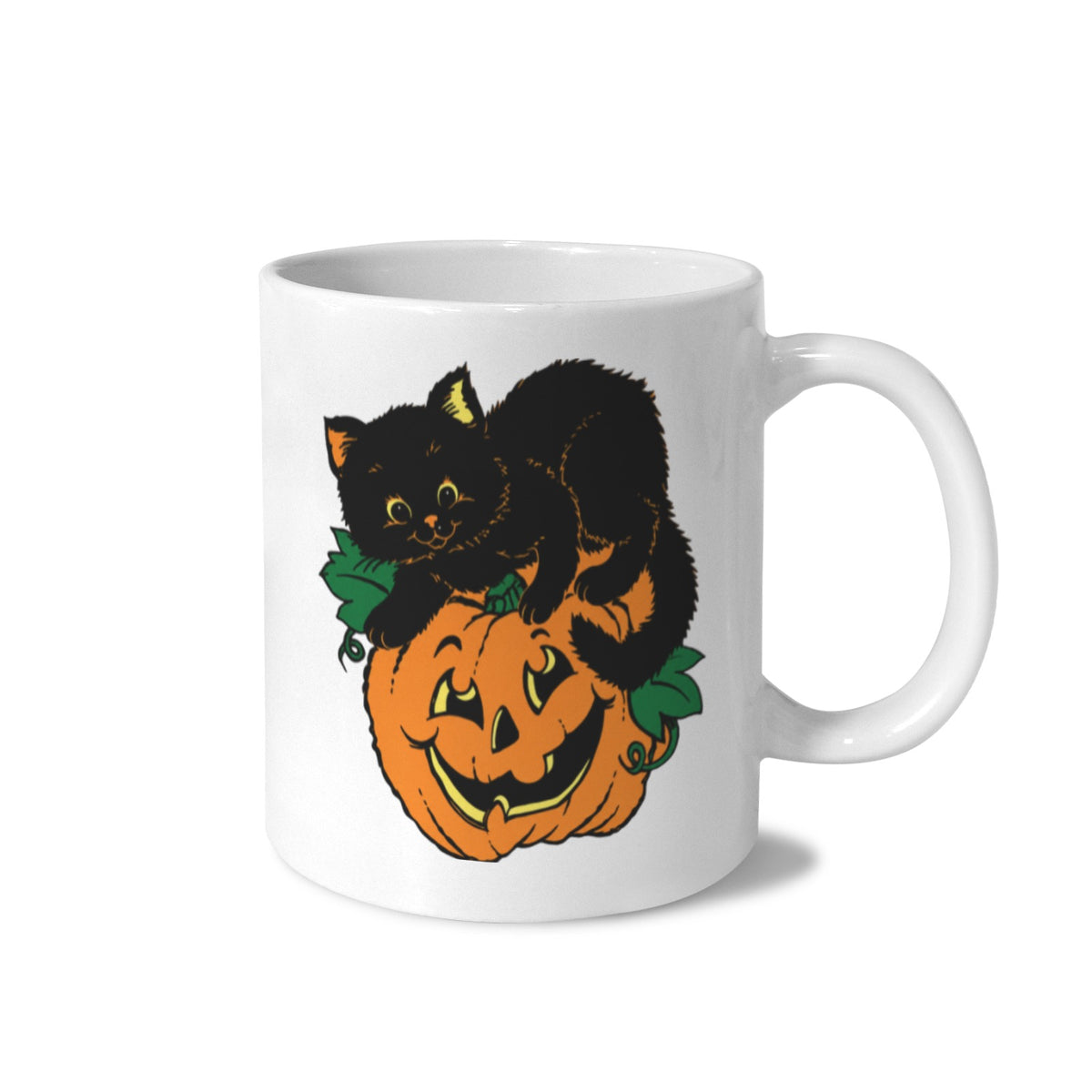 Graveyard Silhouette 11 oz White Ceramic Mug