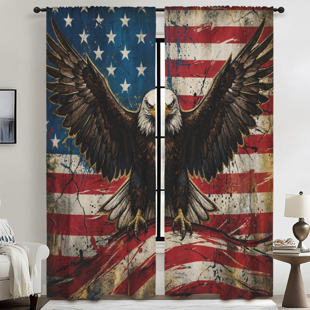 Soaring Eagle Civic Future 52 x 84 in Window Curtain Set