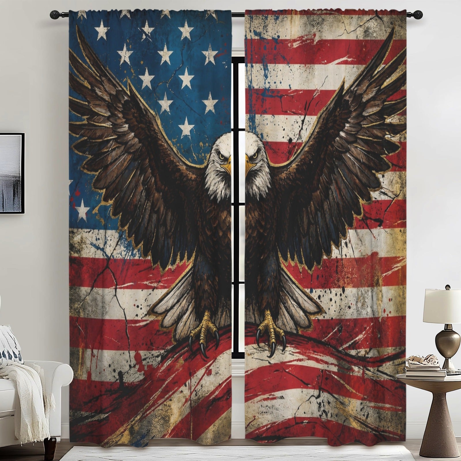 Soaring Eagle Civic Future 52 x 84 in Window Curtain Set