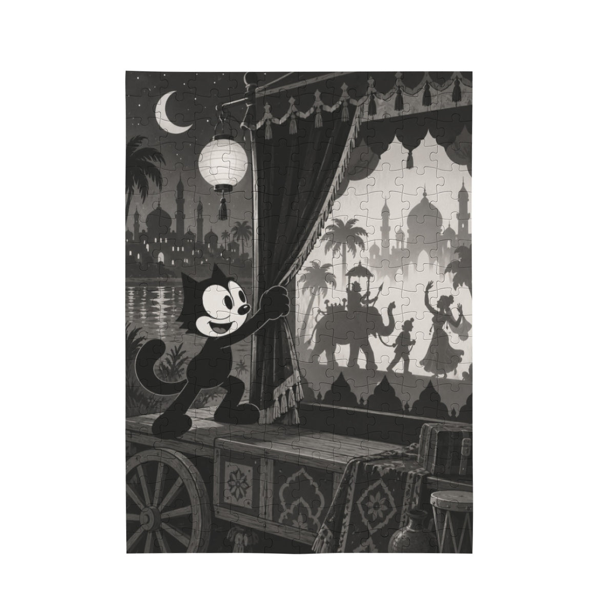 Felix curtain 10 x 13.94 in 200-Piece Wooden Jigsaw Puzzle (QUE)