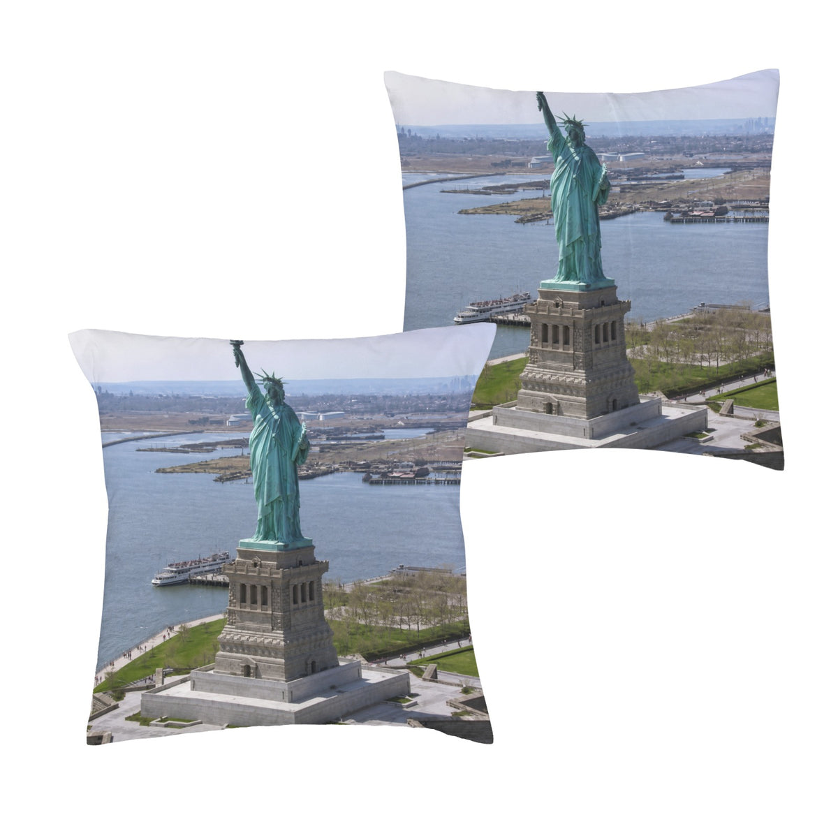 Statue Harbor View 16 x 16 in Envelope Pillow Case