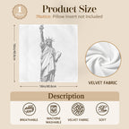 Monochrome Statue Torch 16 x 16 in Envelope Pillow Case