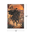 Zorro 1920 desert mission garden 12 x 18 in Garden Flag