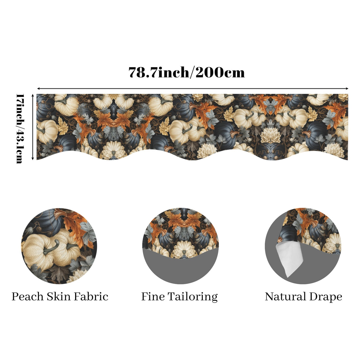 Cinnamon Cabin & Pinecone Panorama 200cm x 43.1cm Fireplace Cloth (QUE)