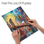 City Bridge 10 x 13.94 in 200-Piece Wooden Jigsaw Puzzle (QUE)