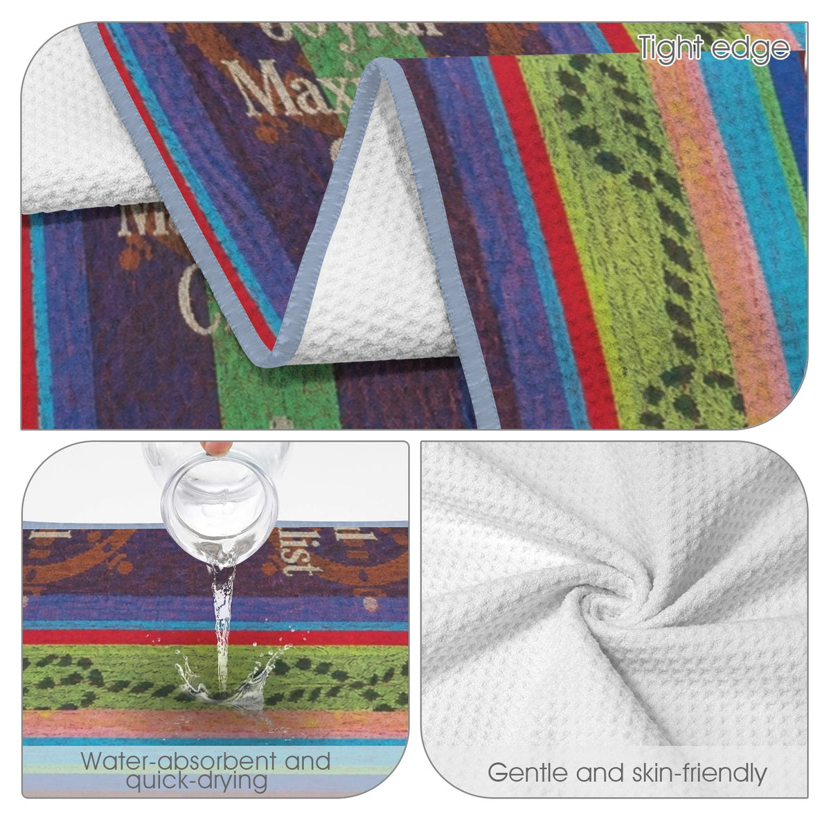 Joyful Maximalist Citrus 29"x58" (QUE) Waffle Weave Bath Towel