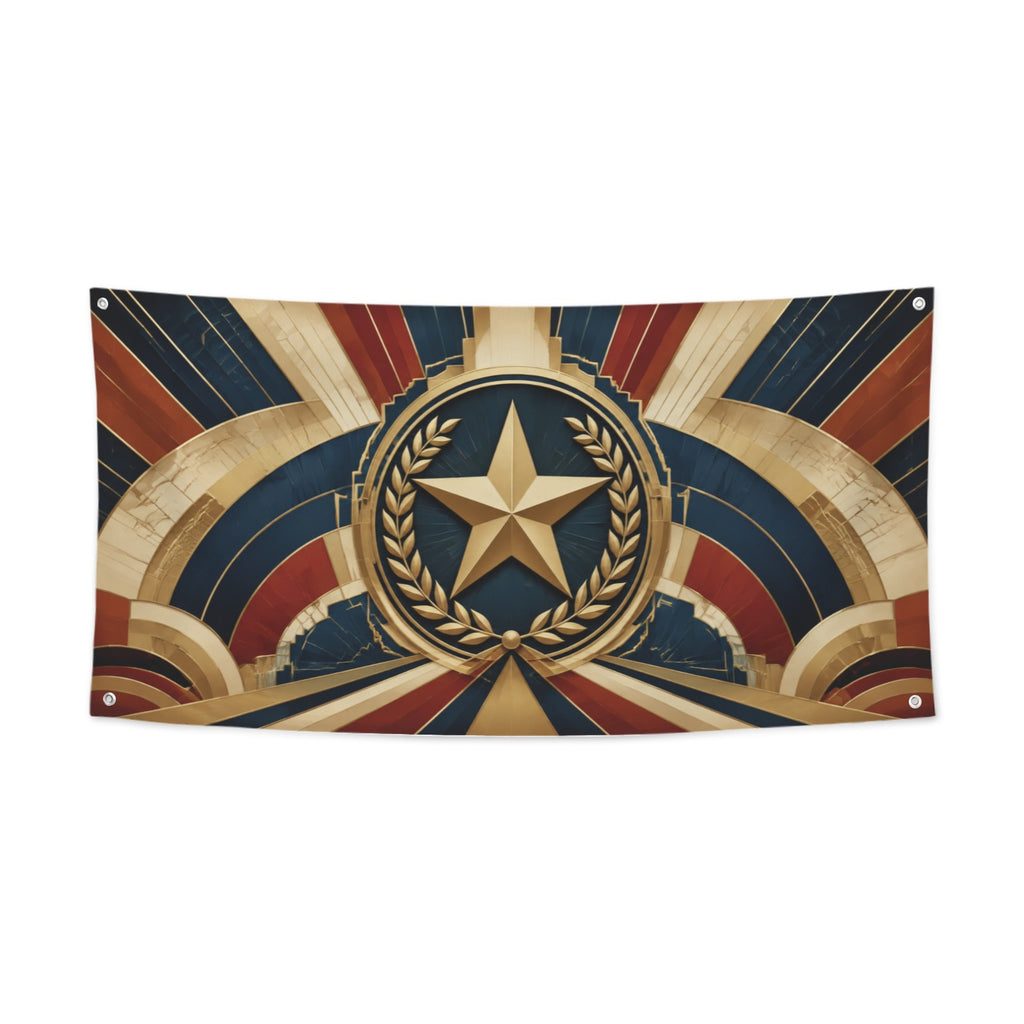 Art Deco Service Star 47 x 24 in Festival Banner