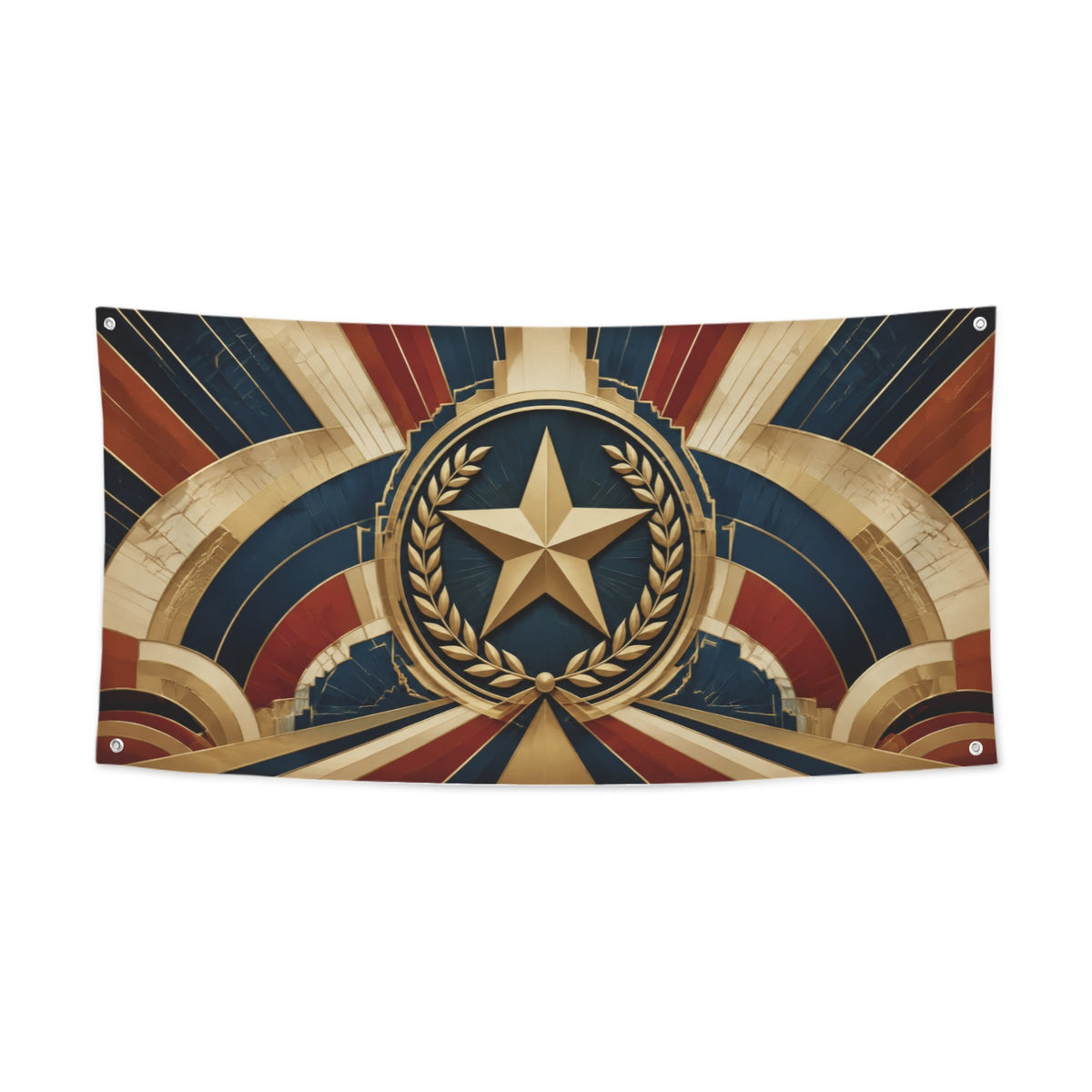 Art Deco Service Star 47 x 24 in Festival Banner