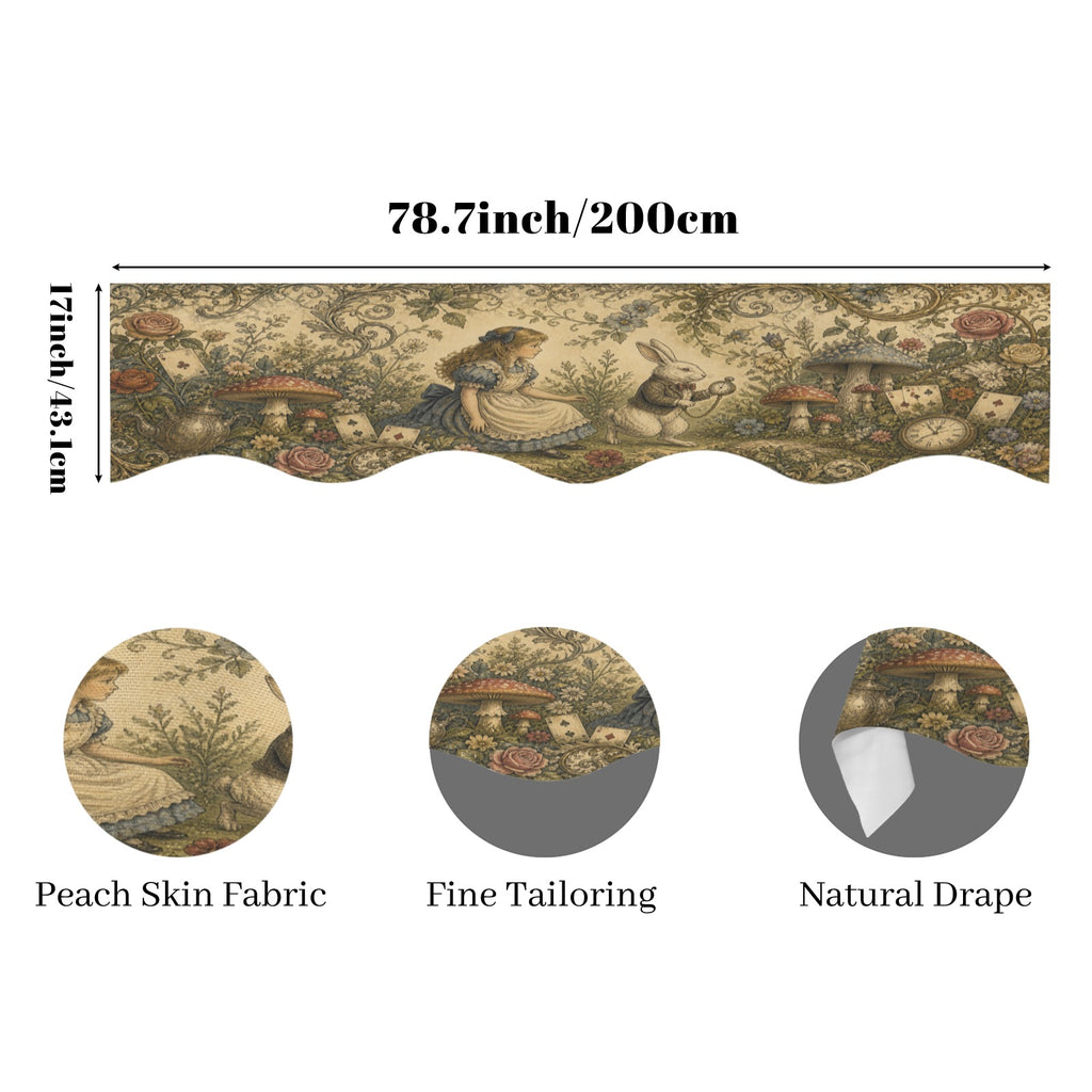 Wonderland Tea Table 200cm x 43.1cm Fireplace Cloth (QUE)