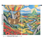 Oz Balloon Valley 52 x 84 in Window Curtain Set