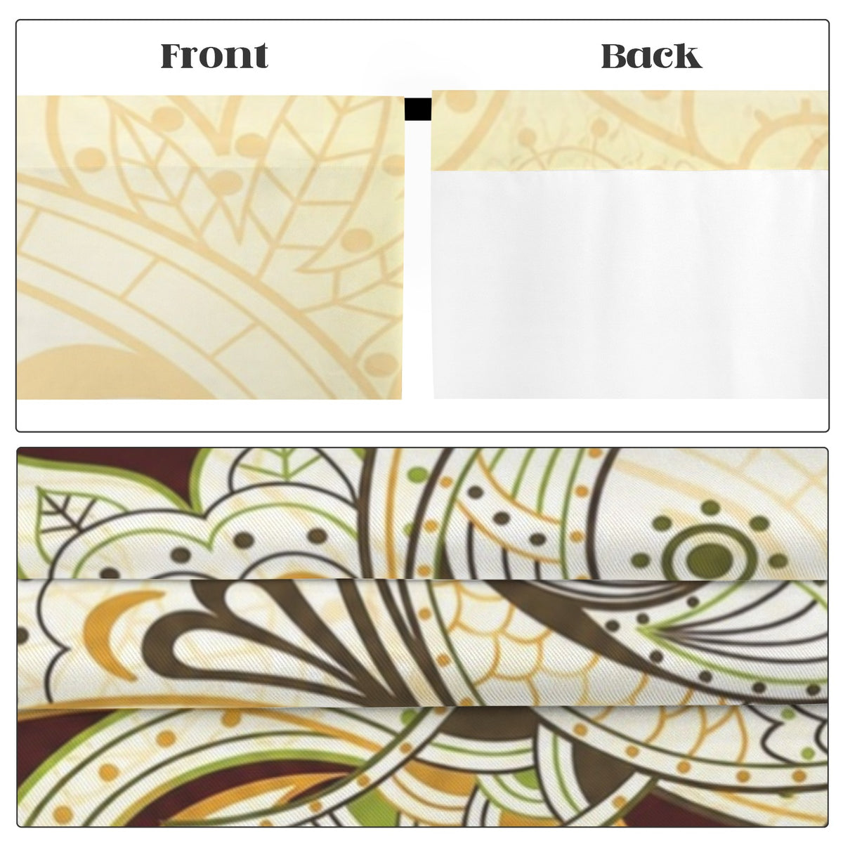 Middle Eastern leaf scroll 52 x 84 in Window Curtain Set