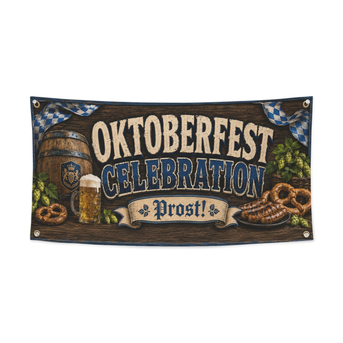 Polka Pretzel Party 12 x 18 in Garden Flag