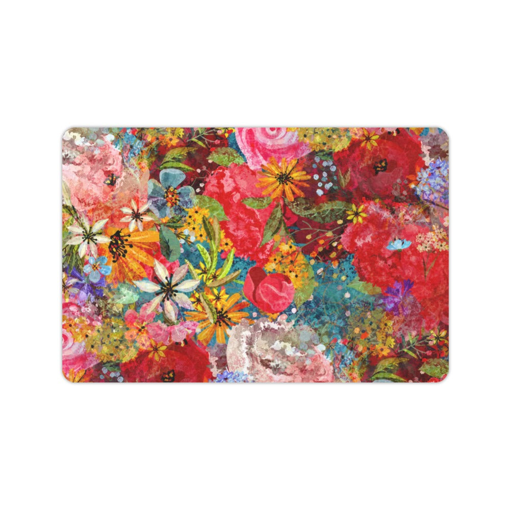 Abstract Floral Color 23.6 x 15.7 in Doormat