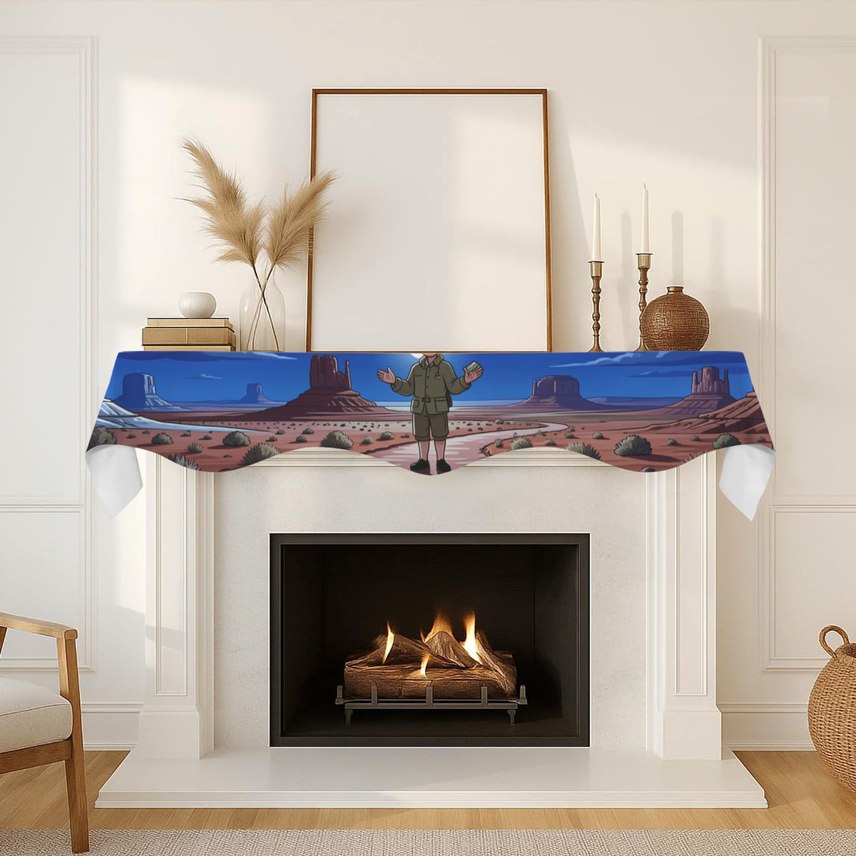 Moonlit Trail — 200cm x 43.1cm Fireplace Cloth (QUE)