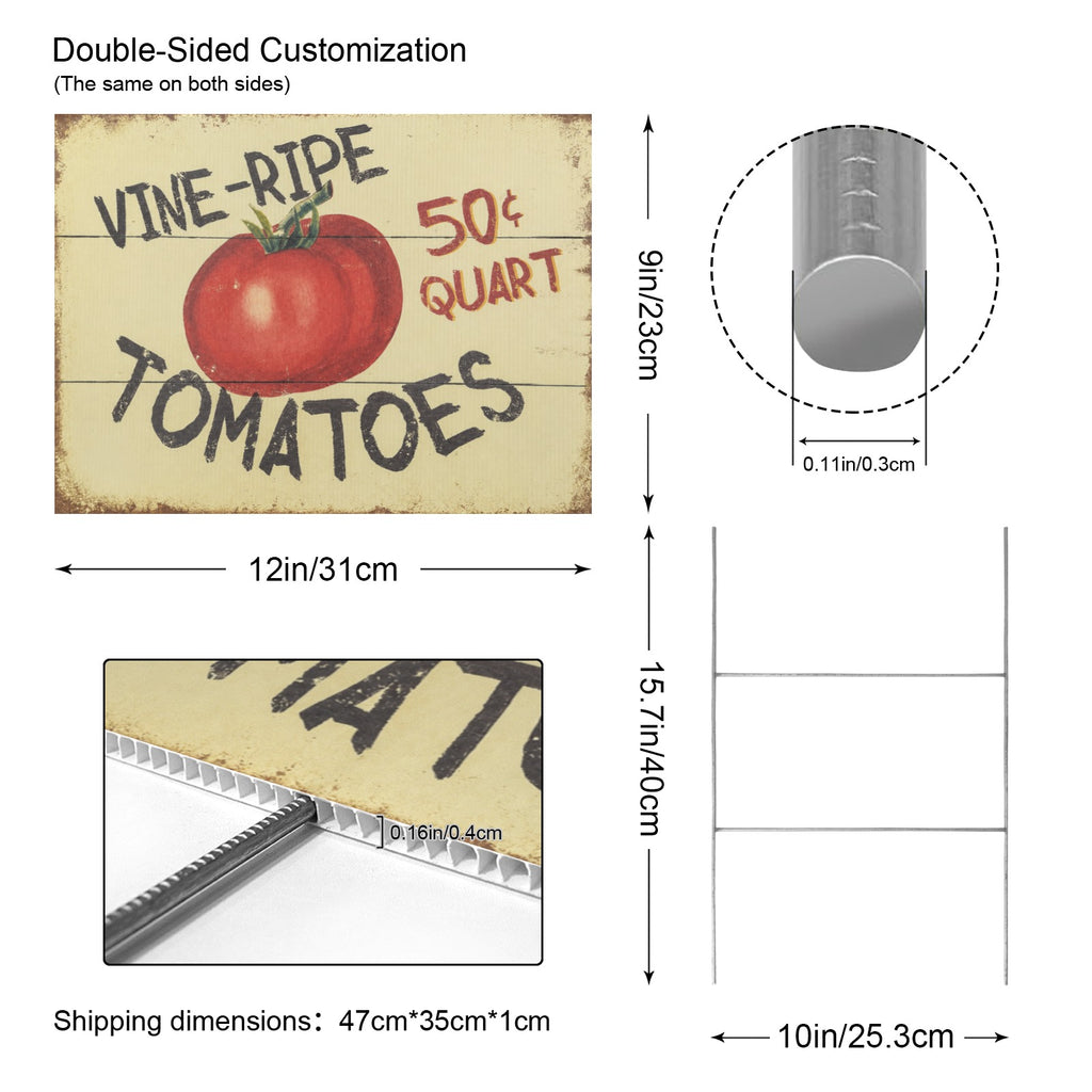 Vine-Ripe Tomato Market Sign 12 x 9 in House Sign