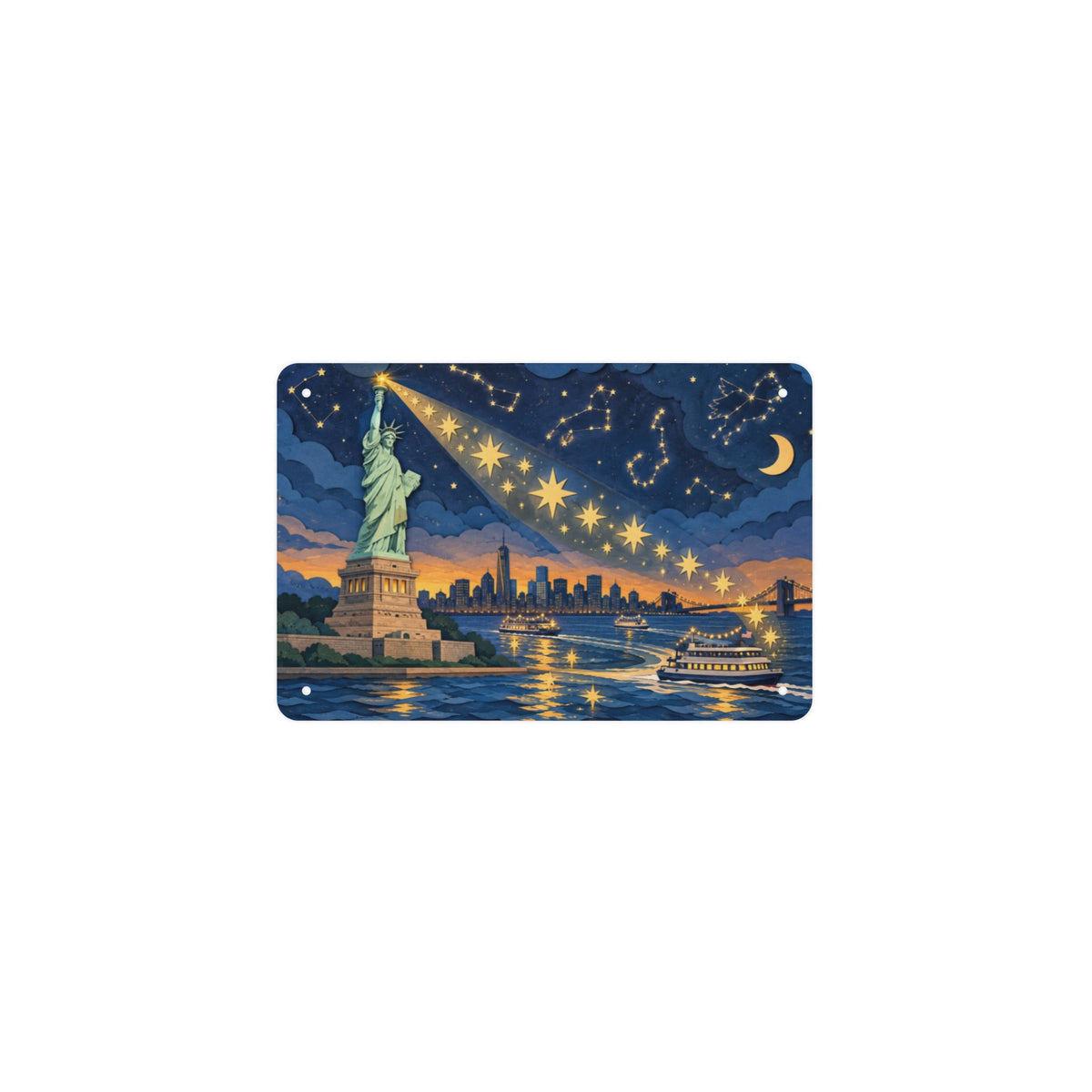 Star Parade Liberty 12 x 8 in Metal Tin Sign