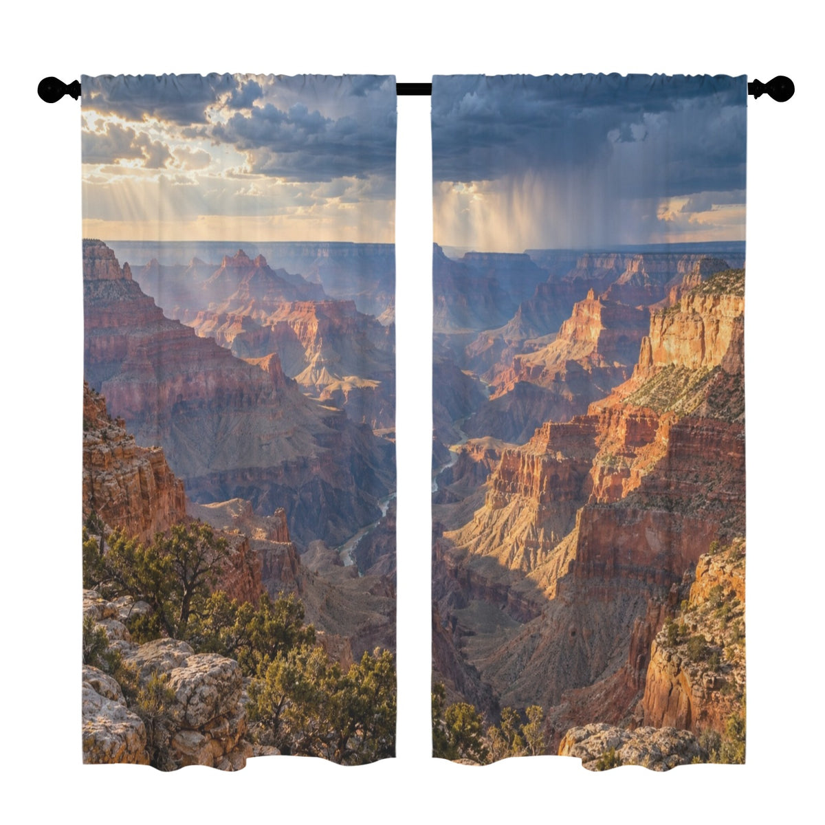 Grand Canyon Monsoon Sky 52 x 84 in Window Curtain Set