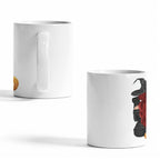 Crescent Moon Bats 11 oz White Ceramic Mug