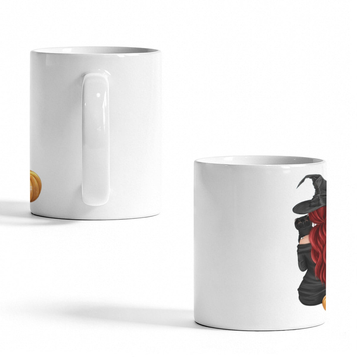 Crescent Moon Bats 11 oz White Ceramic Mug
