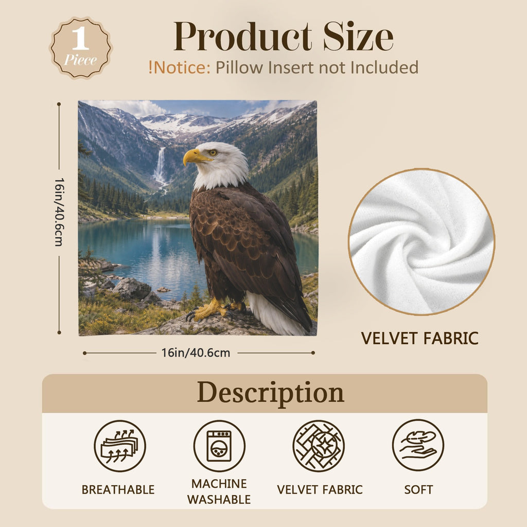 Bald Eagle Valley Sky 16 x 16 in Envelope Pillow Case