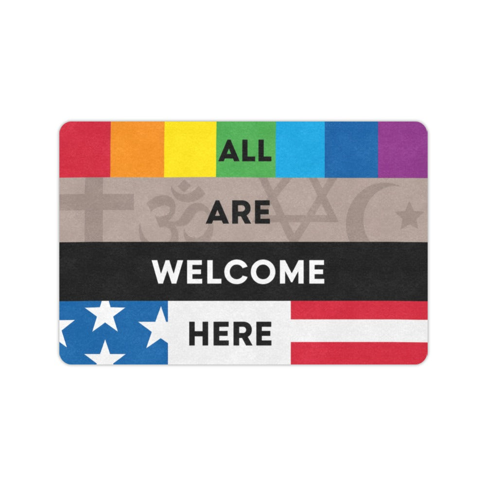 All Are Welcome Here 23.6 x 15.7 in Doormat