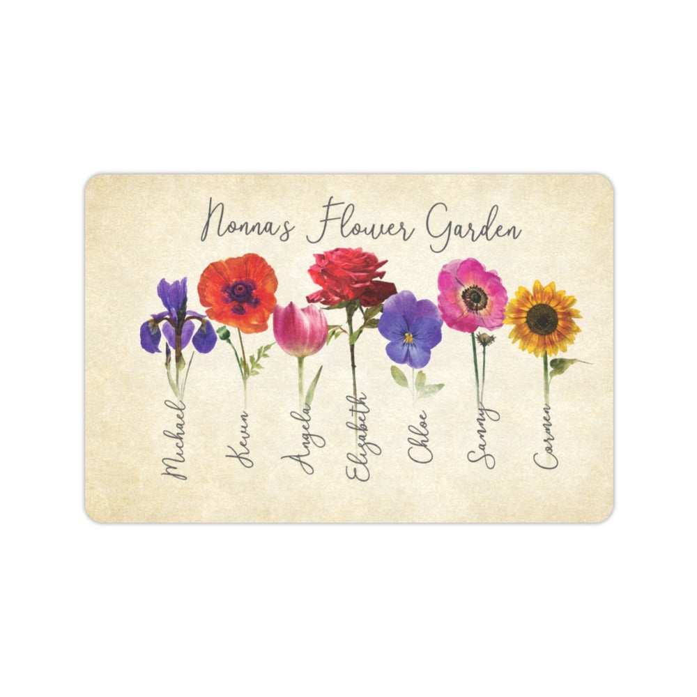 Nana's Flower Garden Doormat 23.6 x 15.7 in Doormat