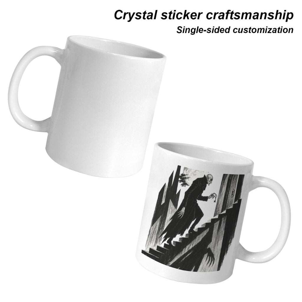 Count Orlok Moonlit Staircase Key 11 oz White Ceramic Mug
