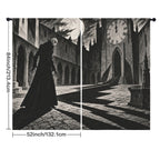 Count Orlok Clock Courtyard 52 x 84 in Window Curtain Set