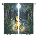 Rover in the Moonlit Botanical Maze 52 x 84 in Window Curtain Set