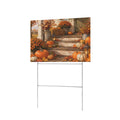 Farmhouse Porch Pumpkin Steps 12 x 9 in House Sign