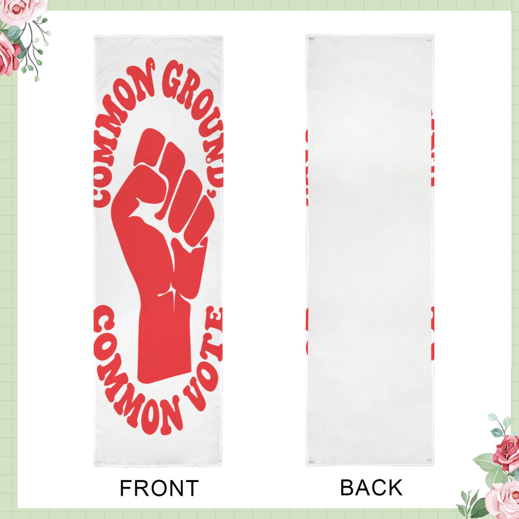 Common Ground, Common Vote 12 x 40 in Polyester Peach Skin Tapestry