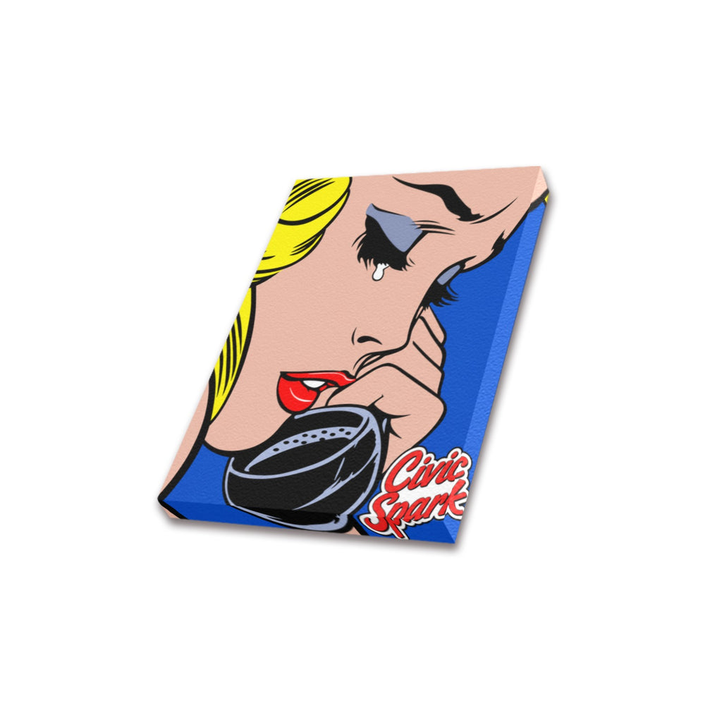 Civic Spark Pop Art Woman Frame Canvas Print 8"x10"