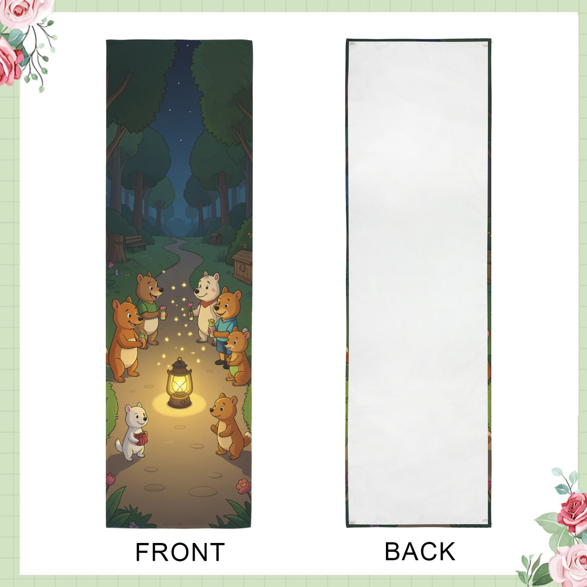 Lantern Map 12 x 40 in Polyester Peach Skin Tapestry