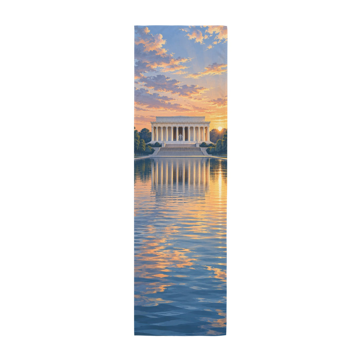 Reflecting Pool Dawn 12 x 40 in Polyester Peach Skin Tapestry