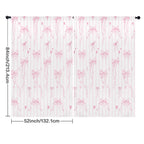 Coquette Ribbon Bows 52 x 84 in Window Curtain Set